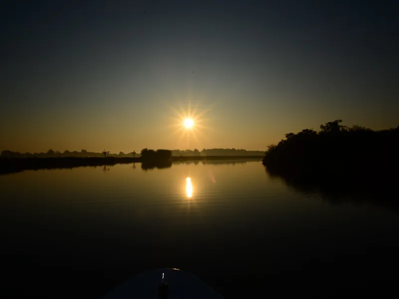 De zon boven het water bij Vrijzicht