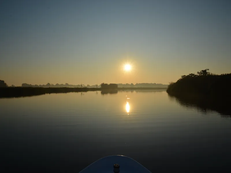 De zon boven het water bij Vrijzicht